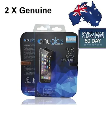 $5.56 • Buy 2X Genuine NUGLAS Tempered Glass Screen Protector For Apple IPhone X 8 7 6S Plus