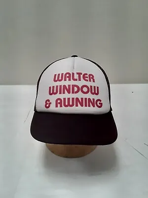 Vintage 1980's Trucker Snapback Mesh Hat Walter Window & Awning • $8.40