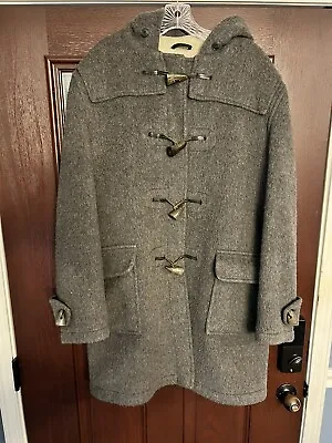 GLOVERALL Vintage English Classic Dolomite Duffle Coat Mens L 42 Wool Gray Grey • $80
