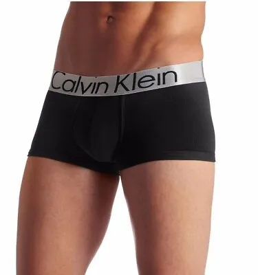 Calvin Klein Steel Microfiber Low Rise Trunk Boxer Underwear Men XL X-Large Size • $38.49