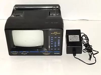 Vintage 1990 Action ACN-7205 5  Mini Black And White TV With Original Power Cord • $29.99