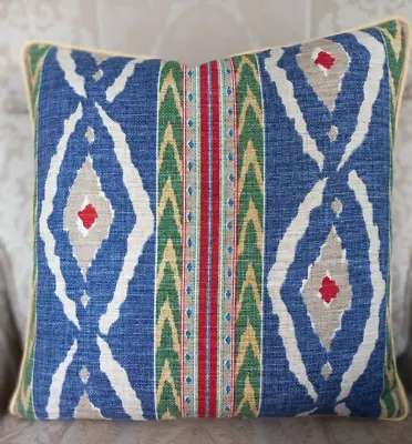 ILiv Babooshka Santana Blue Ikat Cushion Cover • £7.50