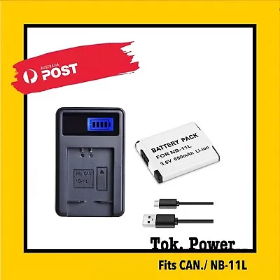 NB11LH NB-11L Battery / LCD Charger For Canon Digital IXUS 175 180 185 190 • $31.60