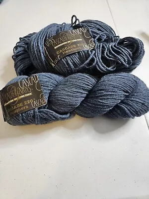 Cascade Yarn Heathers 220 Yarn In Color 4001- Lot - 100% Peruvian Wool • $12.99