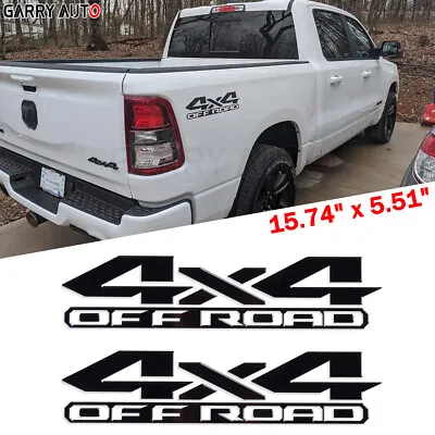 2x Black 4X4 Off Road Truck Bed Decal Vinyl Sticker For Dodge RAM 1500 2500 • $11.99