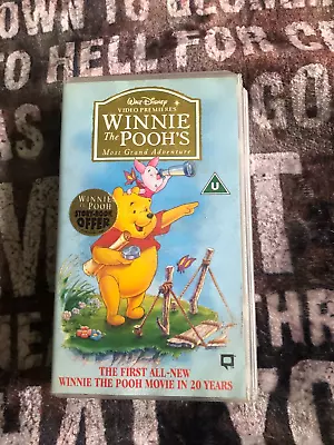 Disney  VHS Tapes Winnie The Poohs  Video Most Grand Adventure Video • $12.63