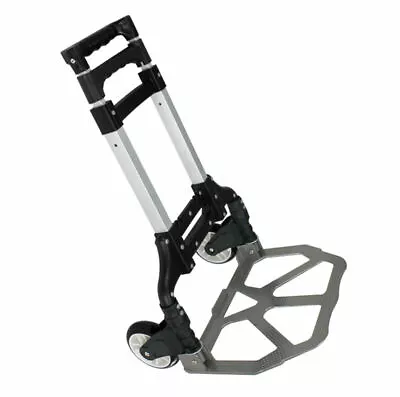 Compact Folding Aluminium Hand Truck Trolley Luggage Cart Foldable Dolly Push • $35.58