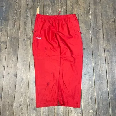 Reebok Track Pants Mens Y2K Vintage Straight Leg Hockey Joggers Red Large • £25