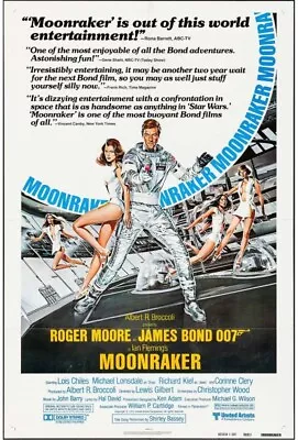 Moonraker Movie Poster Roger Moore Lois Chiles James Bond   *Hollywood Posters* • $139