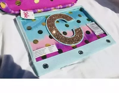 £15.02 • Buy NWT Justice Girls Ombre Foil Dot Initial Pencil Case Initial ~C~