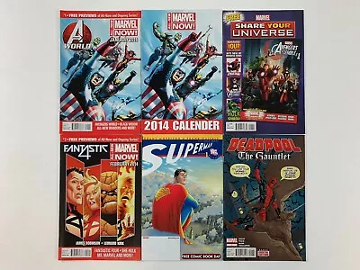 Lot Of 6 Marvel Promotional Comics Avengers Black Widow She Hulk 2014 Calendar • $9.99