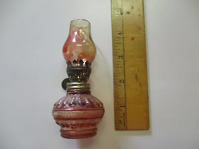 Vintage Made In Hong Kong Red Flash Mini Oil Lamps  4 1/4’’ Tall • $10