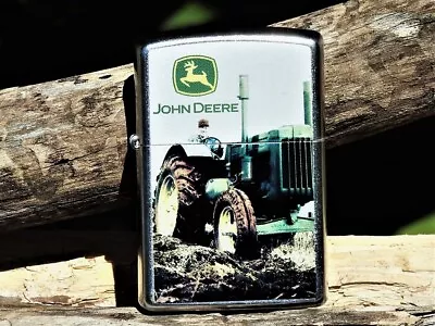 Zippo Lighter - John Deere Tractor - Leaping Deer - Retired - Rare - Model 21004 • $222.62