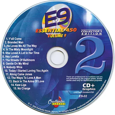 CHARTBUSTER ESSENTIAL KARAOKE CD+G CBE-9 Disc-2 Tammy WynetteMerle Haggard • $9.99