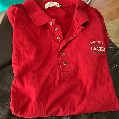 Vintage Yuengling Brewery Embroidered Button Up Polo Shirt. Size XL. Red • $17