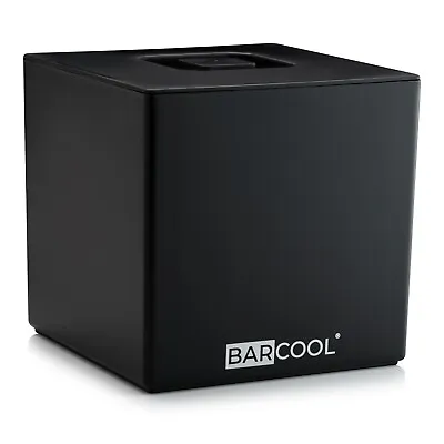 Barcool 4L Ice Bucket With Lid & Stainless Steel Ice Tongs - Square Black • £16.99