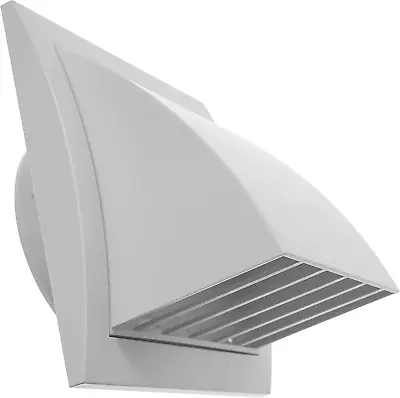 4'' Inch Exhaust Hood Vent With Rain Cover And Flap White Indoor And Outdoor A • $29.94