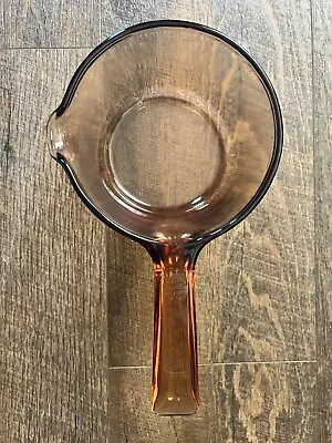 Vintage Corning Vision Ware Pyrex Saucepan .7L Amber France - No Lid • $19.99