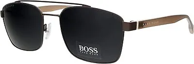 Hugo Boss Authentic HB 1117/S 0YZ4/SP Matte Brown/Bronze Polarized Sunglasses • $59.39