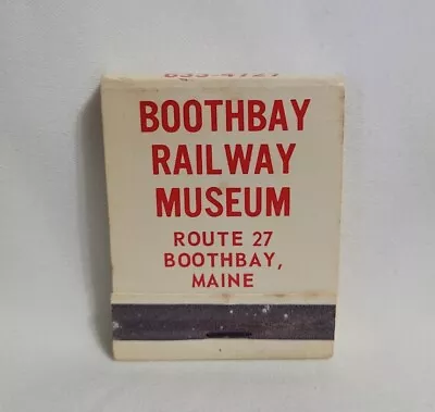 Vintage Boothbay Railway Railroad Museum Matchbook Maine Advertising Matches • $12.99