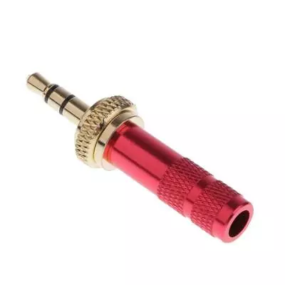 3.5mm Screw Lock Stereo Male Plug Metal Audio Solder Adapter • £3.85