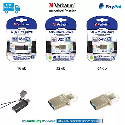 Verbatim StorenGo OTG Micro USB Flash Drive For Android Phone 16gb 32gb 64gb  • $29.95