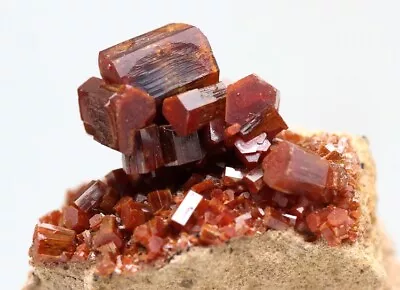 AMAZING Vanadinite RED Crystal Cluster Mineral Specimen Matrix Gemstone MOROCCO • $16.99