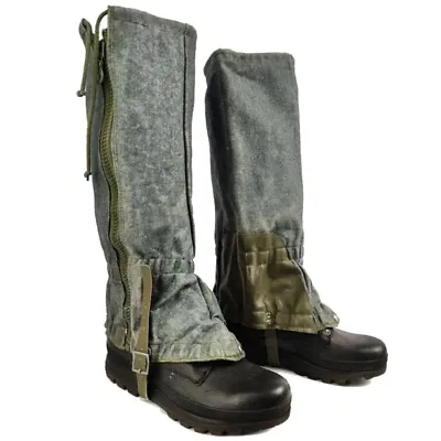 MILITARY SURPLUS Swiss Army Alpine Gaiters With Zip • $32.14