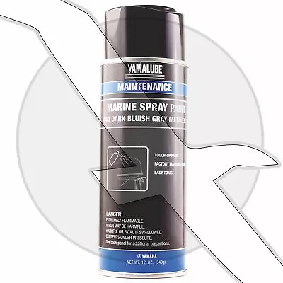 Yamaha Marine Dark Bluish Gray Metallic Spray Paint Can 04D ACC-MRNPA-IT-4D • $21.99