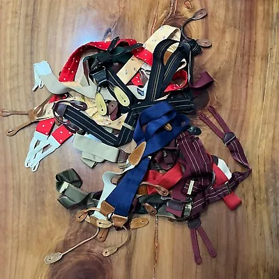 Vintage Lot Of 10 Suspenders Coach Trafalgar William Mimeses Silk Leather KK2 • $39.99