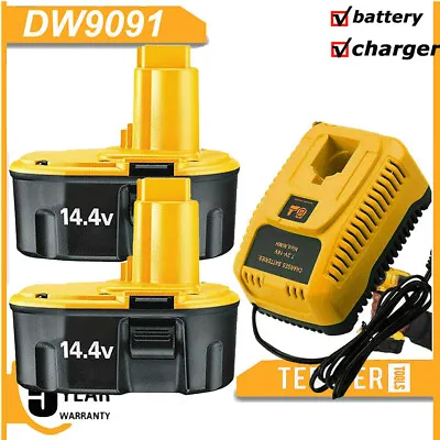 For Dewalt 4.8AH 14.4V Battery/Charger DC9091 DE9094 DE9091 DE9092 DE9502 DW9094 • £28.95