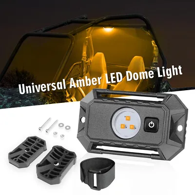 For Polaris RZR XP UTV Roll Bar Mount LED Dome Light Rock Light Switch Amber 12V • $19.98