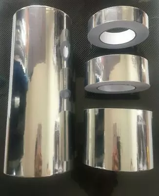 Glossy Mirror Chrome Silver Vinyl Wrap Tape Film Sticker For Car Furniture DIY • $20.23