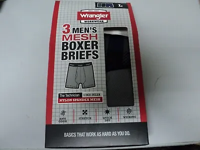 Wrangler 3-Pack Mesh Boxer Briefs  Men's Dark Colors  Sizes Available You Chose • $9.99