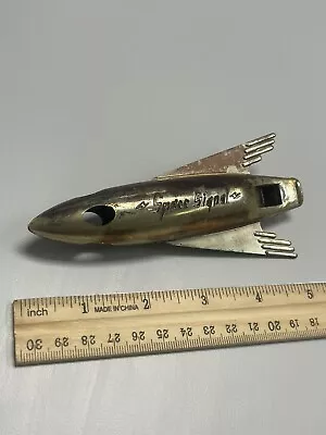 Space Signal Rocket Ship Whistle Gold Plastic Spec-Toy Old Vintage Space Ship • $9.99