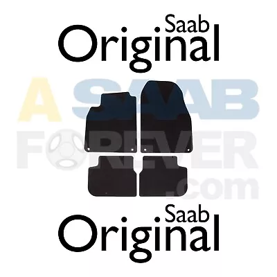 Saab Floor Mat Set 9-3 04-11 Convertible Black New Genuine Oem 12824107 12779310 • $99.99