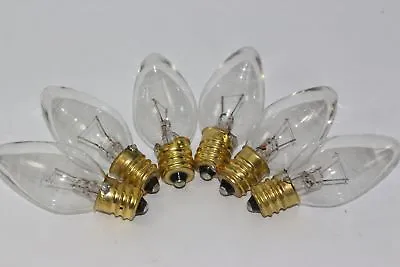 £9.49 • Buy 6 X 12V 3W E12 CES Clear Small Conical Christmas Fairy Light Bulb, Pifco, Noma