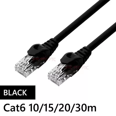 Cat6 10m 15m 20m 30m 40m 50m RJ45 UTP Ethernet Network Lan Data Cable Patch Lead • $8.85