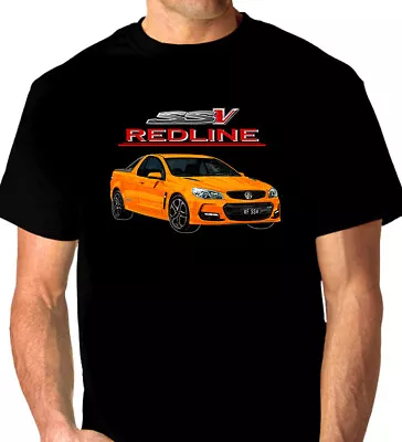 Holden  Vf  Ssv  Ss  Redline  Ute   Black  Tshirt (7 Car Colours)  Big Fit  • $38