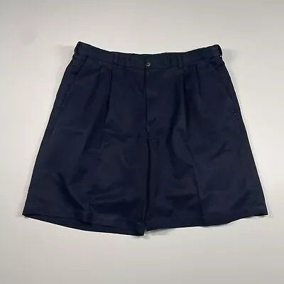 Haggar Shorts Men’s 38 Navy Blue Performance Chino • $13.27