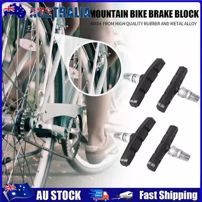 AU 4pcs Mountain Bike Brake Blocks Rubber Bicycle V-brake Shoes Pads Cycling Par • $8.32