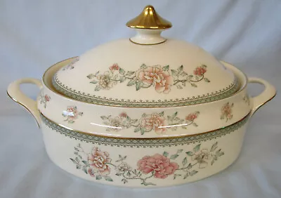 Minton Jasmine 1977 Oval Covered Vegetable Serving Bowl 11 1/2  • $240.89