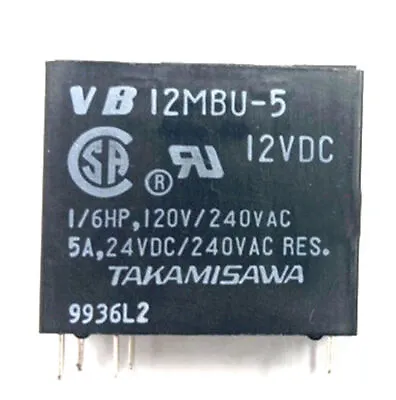 1pcs TAKAMISAWA Relay VB12MBU-5 12VDC Power Relay 5A 6Pins #A6-9 • $6.48