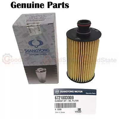 $34.89 • Buy GENUINE SsangYong Rexton SUV Y400 Y450 2.2 Turbo Diesel 2018-On Oil Filter