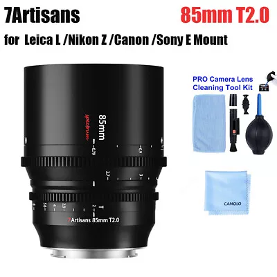 7artisans Cine Lens 85mm T2.0 Lens For Sony E Mount/ L Mount /Nikon / Canon • £399.99