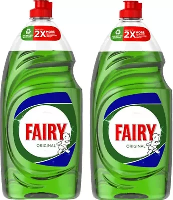 Fairy Original Washing Up Liquid - Lasts 50% Longer 900ml X 2 • £10.28