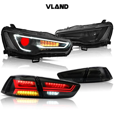 $549.99 • Buy For 08-17 Mitsubishi Lancer/ Evo LED Headlights W/Demon Eyes&Smoked Tail Lights