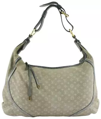 Louis Vuitton Platine Grey Mini Lin Idylle Manon MM Hobo Artsy Bag 8LV1105 • $1075