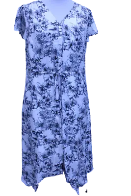 Sheego Short Sleeve Dress White Black Shirt Mullet Pattern Plus Size Summer • $34.23
