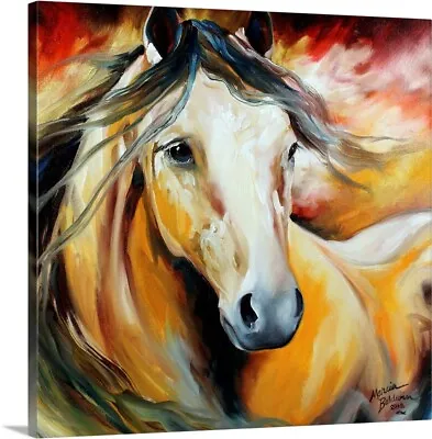Buckskin Wild Canvas Wall Art Print Horse Home Decor • $139.99